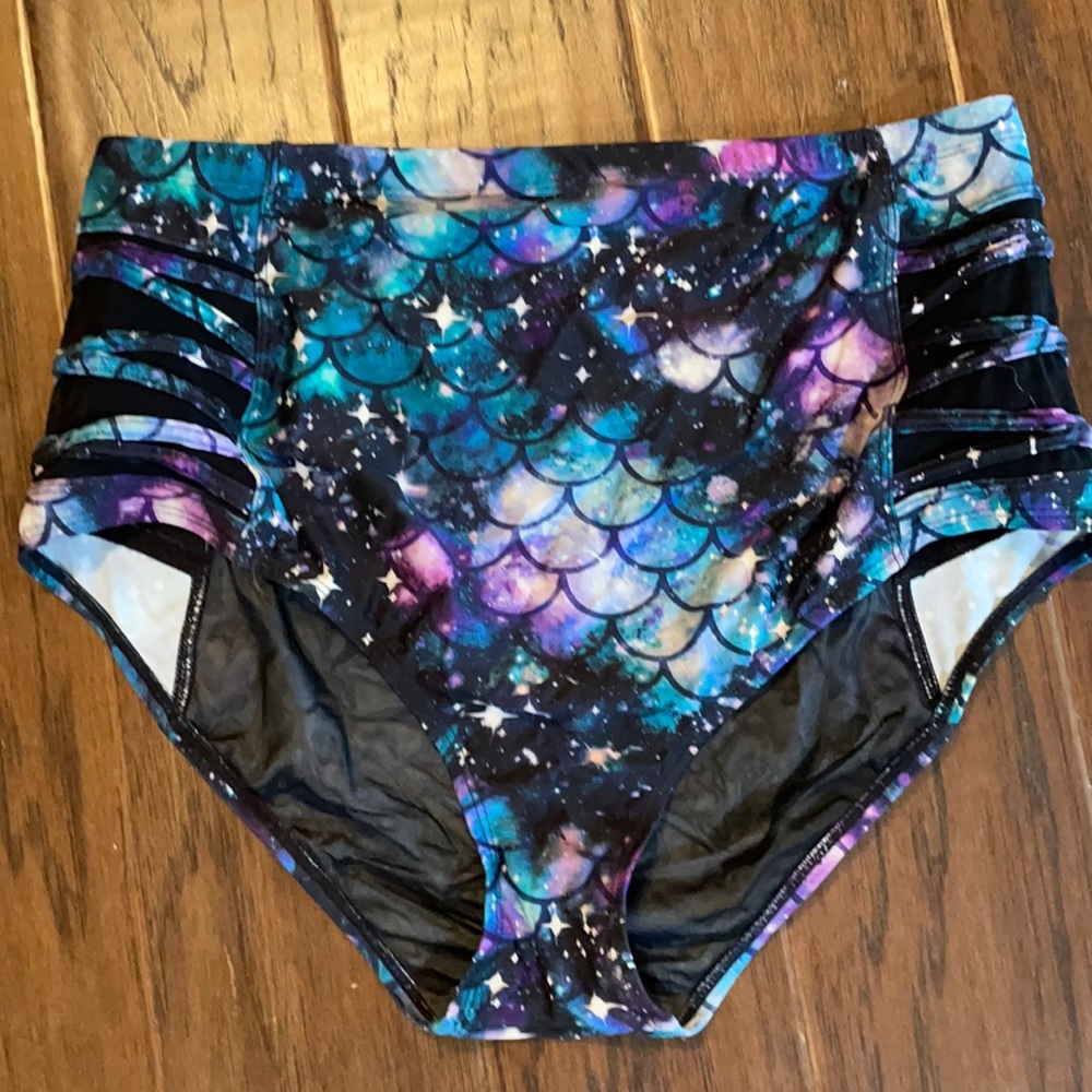 Torrid space mermaid high waisted bathing suit 2